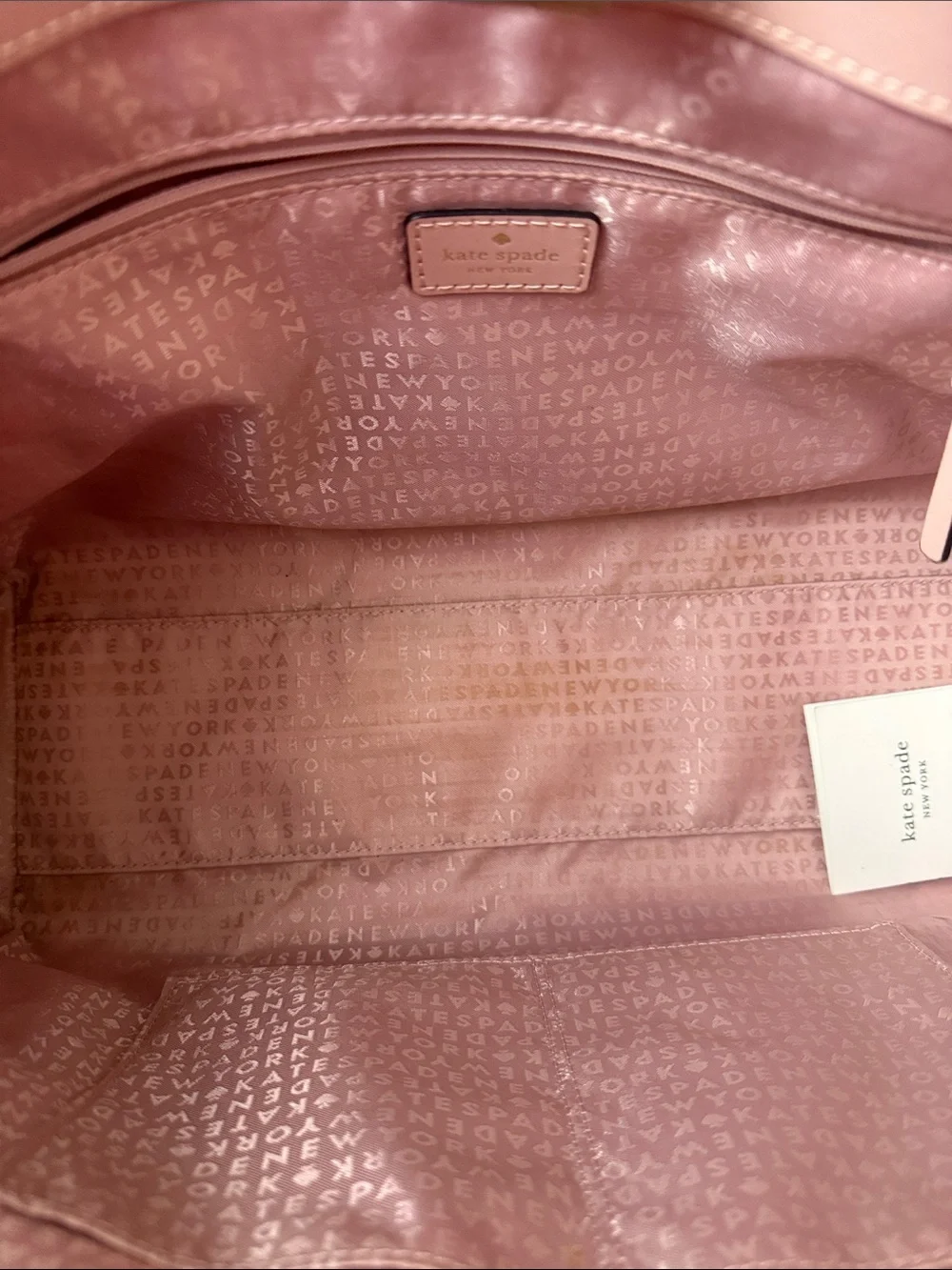 Kate Spade Pink Kelsey Orchard Valley Structured Tote Bag with Turn-Lock Closure